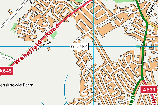 WF8 4RP map - OS VectorMap District (Ordnance Survey)