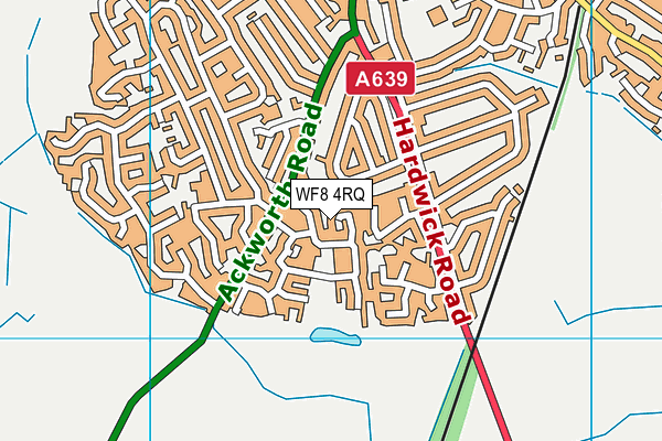 WF8 4RQ map - OS VectorMap District (Ordnance Survey)