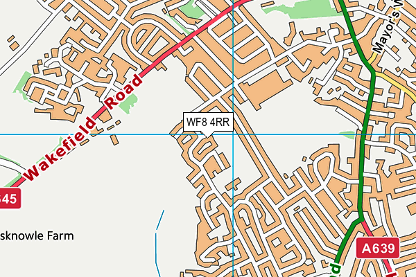 WF8 4RR map - OS VectorMap District (Ordnance Survey)