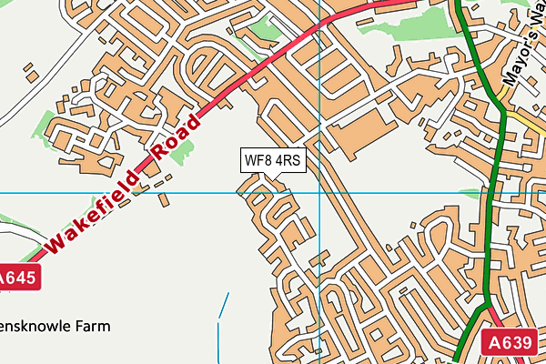 WF8 4RS map - OS VectorMap District (Ordnance Survey)
