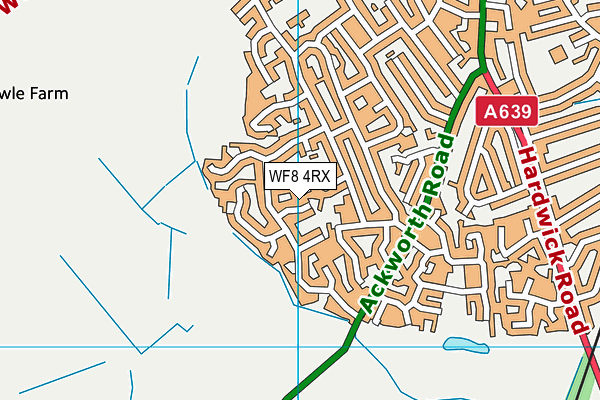 WF8 4RX map - OS VectorMap District (Ordnance Survey)