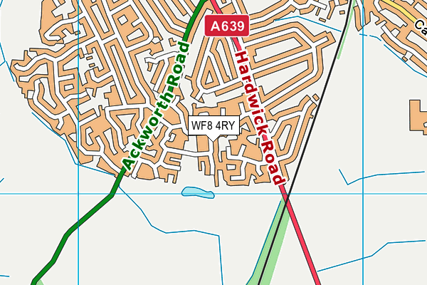 WF8 4RY map - OS VectorMap District (Ordnance Survey)