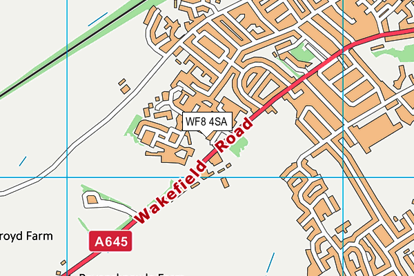 WF8 4SA map - OS VectorMap District (Ordnance Survey)