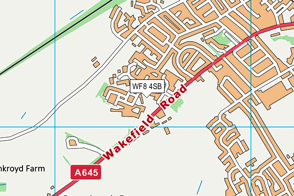 WF8 4SB map - OS VectorMap District (Ordnance Survey)