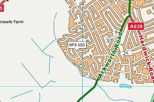 WF8 4SG map - OS VectorMap District (Ordnance Survey)