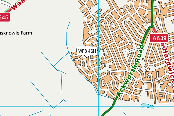 WF8 4SH map - OS VectorMap District (Ordnance Survey)