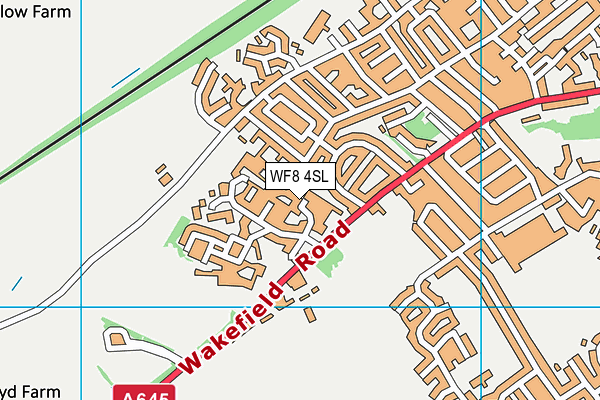 WF8 4SL map - OS VectorMap District (Ordnance Survey)