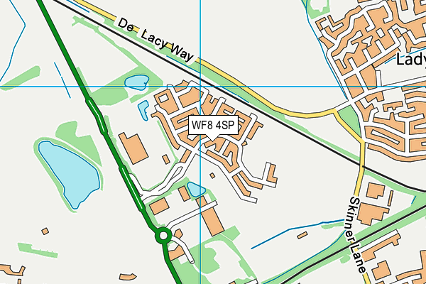 WF8 4SP map - OS VectorMap District (Ordnance Survey)