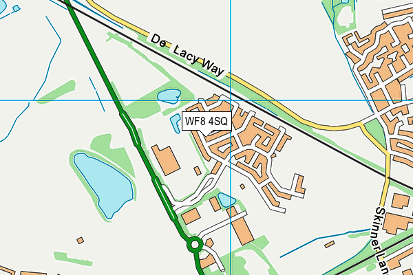 WF8 4SQ map - OS VectorMap District (Ordnance Survey)