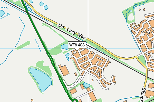 WF8 4SS map - OS VectorMap District (Ordnance Survey)