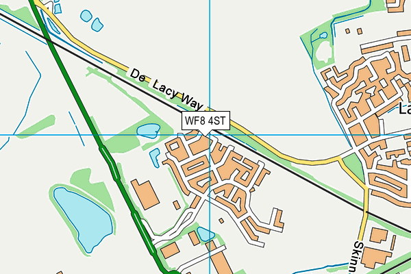 WF8 4ST map - OS VectorMap District (Ordnance Survey)