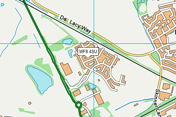 WF8 4SU map - OS VectorMap District (Ordnance Survey)