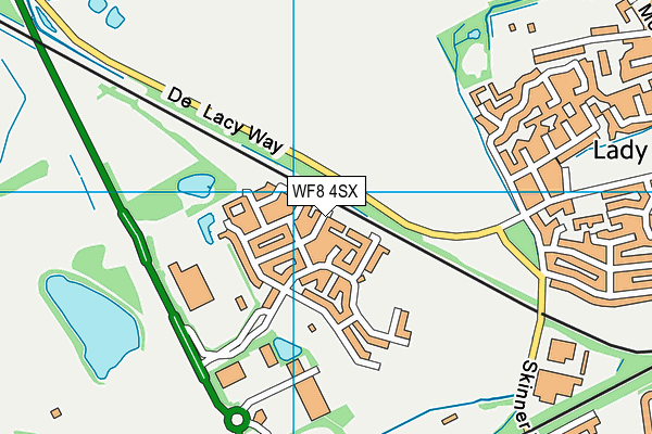 WF8 4SX map - OS VectorMap District (Ordnance Survey)