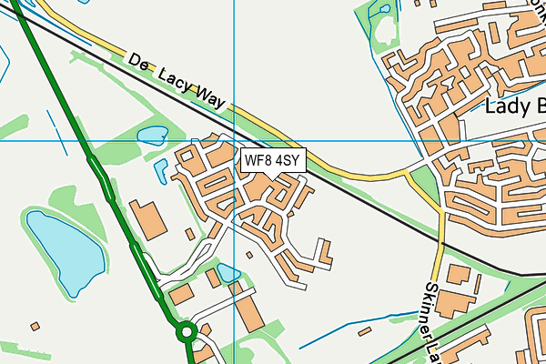 WF8 4SY map - OS VectorMap District (Ordnance Survey)