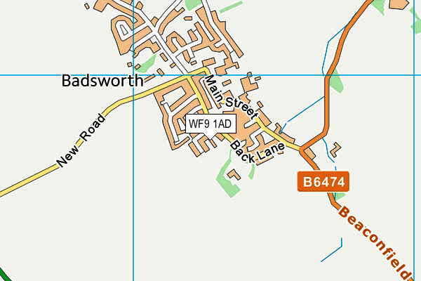 WF9 1AD map - OS VectorMap District (Ordnance Survey)