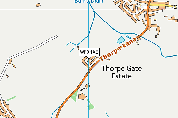 WF9 1AE map - OS VectorMap District (Ordnance Survey)