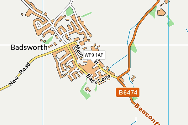 WF9 1AF map - OS VectorMap District (Ordnance Survey)