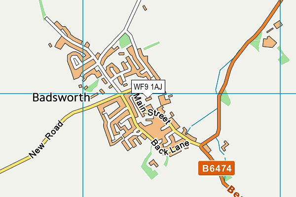 WF9 1AJ map - OS VectorMap District (Ordnance Survey)