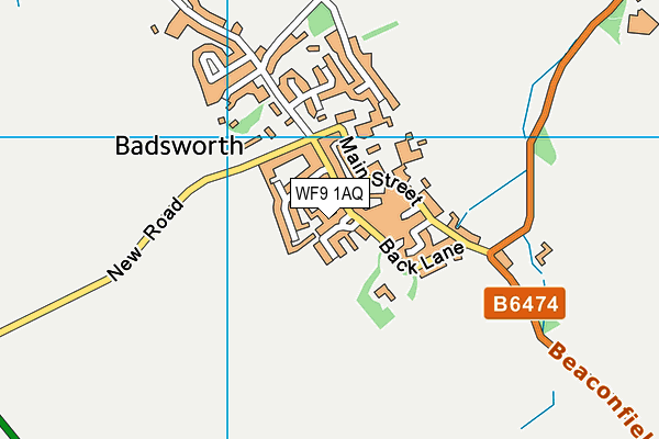 WF9 1AQ map - OS VectorMap District (Ordnance Survey)