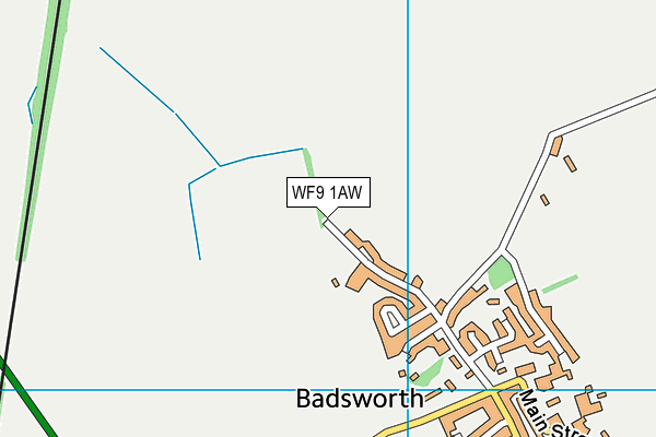 WF9 1AW map - OS VectorMap District (Ordnance Survey)