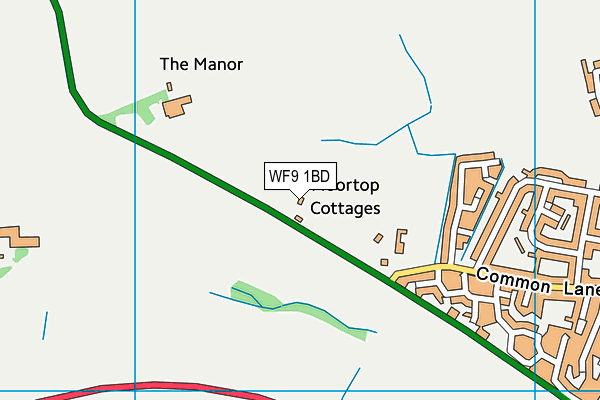 WF9 1BD map - OS VectorMap District (Ordnance Survey)