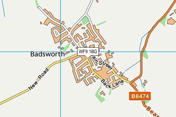 WF9 1BG map - OS VectorMap District (Ordnance Survey)