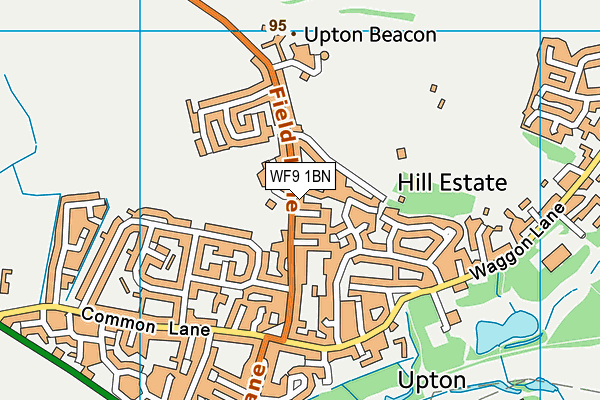 WF9 1BN map - OS VectorMap District (Ordnance Survey)