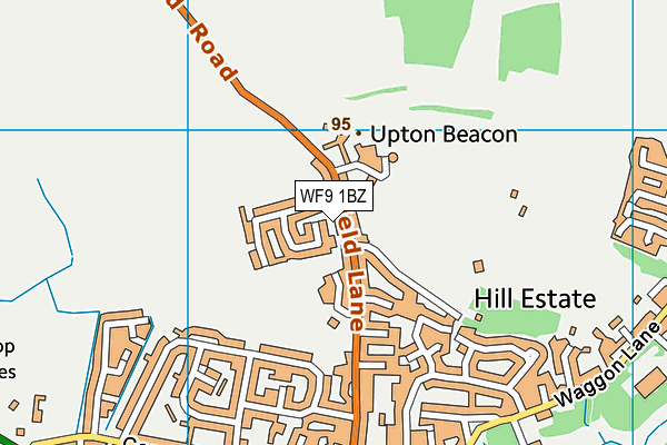 WF9 1BZ map - OS VectorMap District (Ordnance Survey)