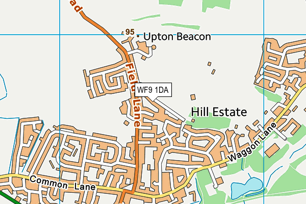 WF9 1DA map - OS VectorMap District (Ordnance Survey)