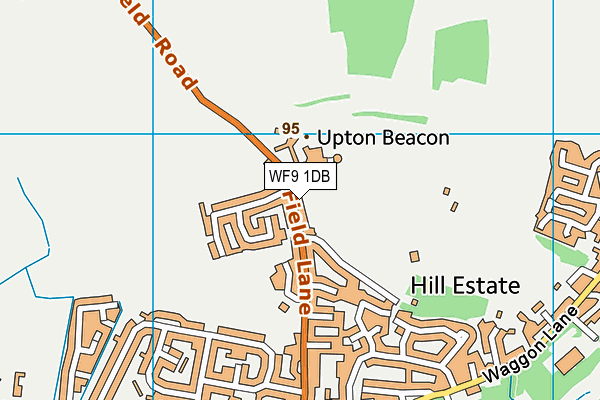 WF9 1DB map - OS VectorMap District (Ordnance Survey)