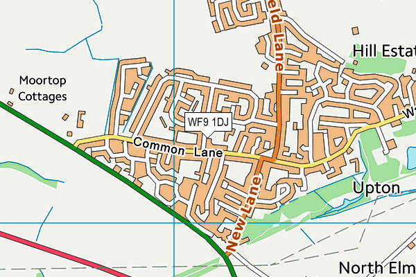 WF9 1DJ map - OS VectorMap District (Ordnance Survey)