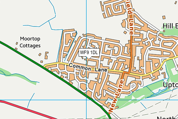 WF9 1DL map - OS VectorMap District (Ordnance Survey)