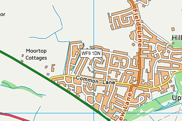 WF9 1DN map - OS VectorMap District (Ordnance Survey)