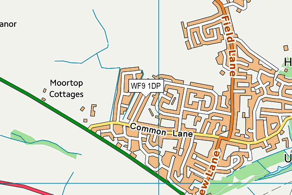 WF9 1DP map - OS VectorMap District (Ordnance Survey)