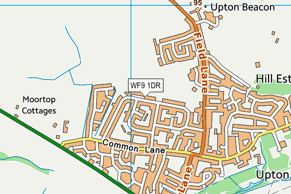 WF9 1DR map - OS VectorMap District (Ordnance Survey)