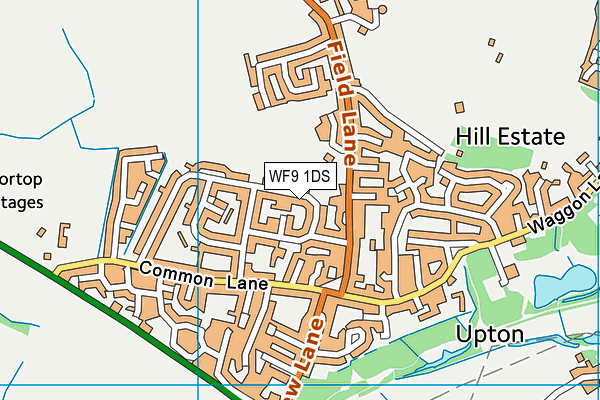WF9 1DS map - OS VectorMap District (Ordnance Survey)