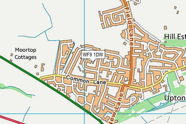 WF9 1DW map - OS VectorMap District (Ordnance Survey)