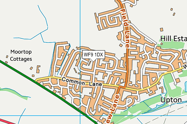 WF9 1DX map - OS VectorMap District (Ordnance Survey)