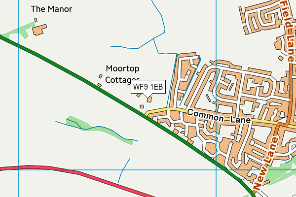 WF9 1EB map - OS VectorMap District (Ordnance Survey)