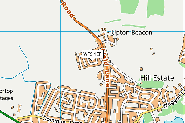 WF9 1EF map - OS VectorMap District (Ordnance Survey)