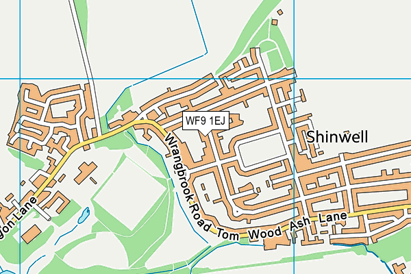 WF9 1EJ map - OS VectorMap District (Ordnance Survey)