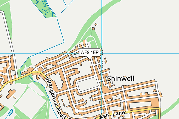 WF9 1EP map - OS VectorMap District (Ordnance Survey)