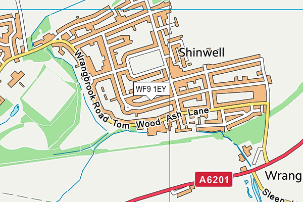 WF9 1EY map - OS VectorMap District (Ordnance Survey)