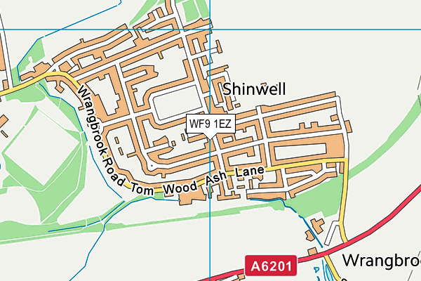 WF9 1EZ map - OS VectorMap District (Ordnance Survey)