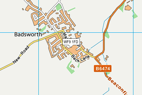 WF9 1FD map - OS VectorMap District (Ordnance Survey)