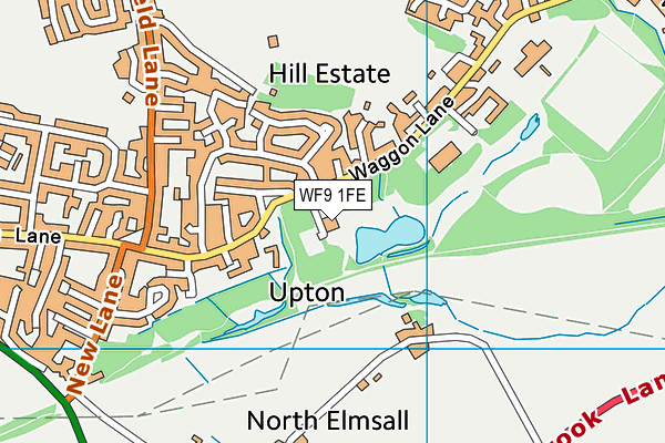 WF9 1FE map - OS VectorMap District (Ordnance Survey)