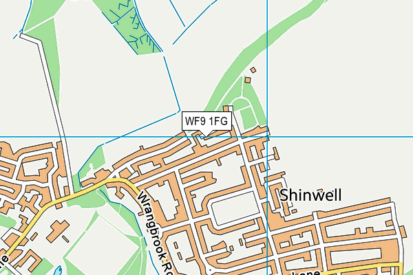 WF9 1FG map - OS VectorMap District (Ordnance Survey)