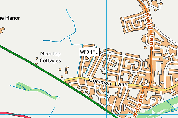 WF9 1FL map - OS VectorMap District (Ordnance Survey)