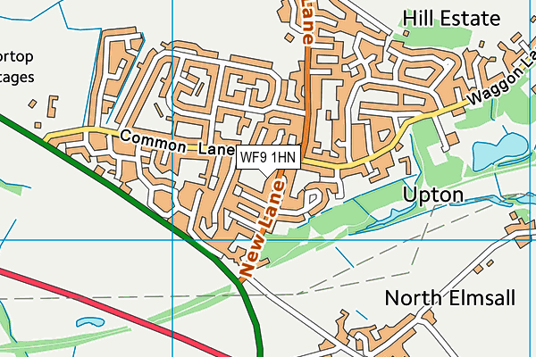 WF9 1HN map - OS VectorMap District (Ordnance Survey)