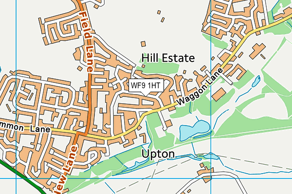 WF9 1HT map - OS VectorMap District (Ordnance Survey)